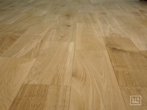 Solid flooring Oak Rustic 15x130 x 600-1400mm filled pre-sanded