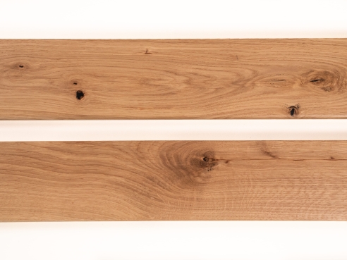 Solid Skirting Board Oak Rustic 18x70, lacquered, black filled, 2000mm, with radius 5mm - Copy