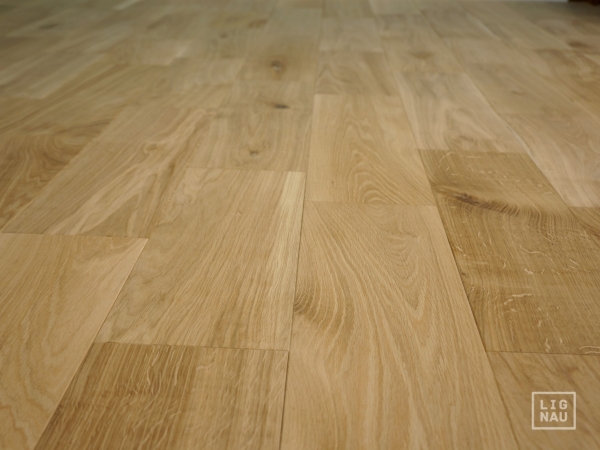 Parquet massif Chêne Rustique 20x140 mm huilé naturel