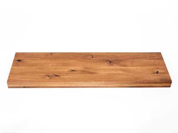 Windowsill Solid Oak Rustic 52 mm natural oiled, black filling, full stave lamellas