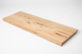 Window sill Solid wild Oak with overhang, 20 mm, Rustic grade, brushed, untreated