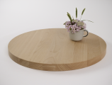 Round table worktop beech grade select 40mm untreated